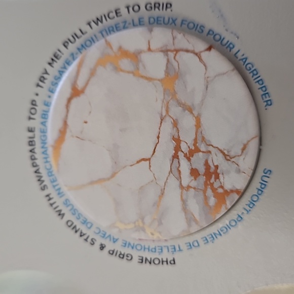 Gold Marble Pop Socket Pop Grip - Picture 3 of 3